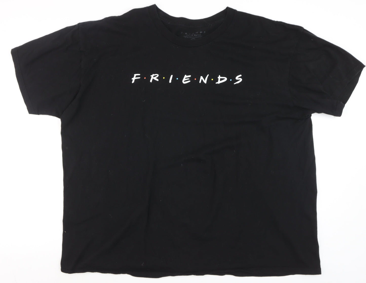 Friends TV Series Black Cotton T-Shirt XXL Men's Relaxed Fit