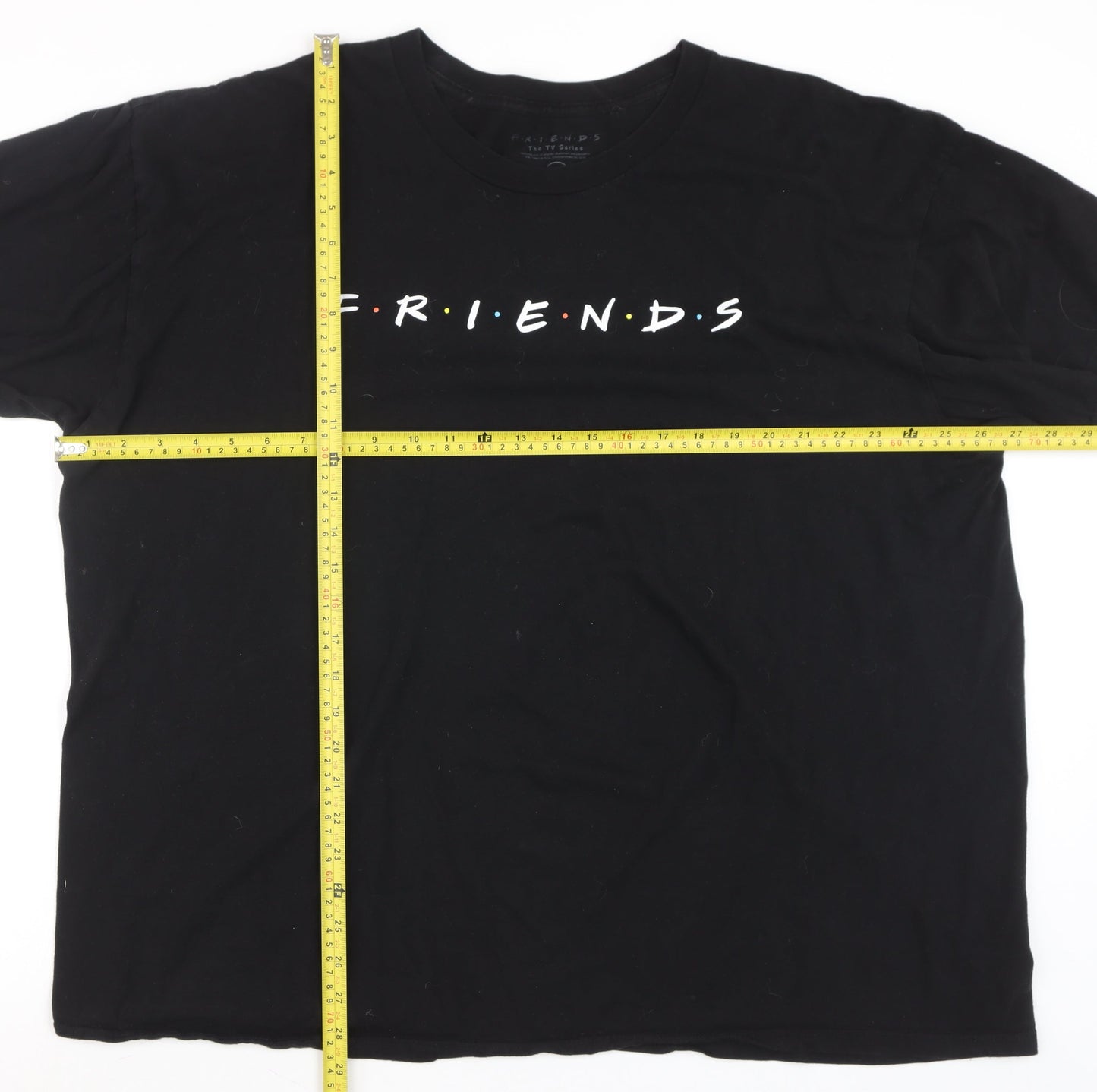 Friends TV Series Black Cotton T-Shirt XXL Men's Relaxed Fit