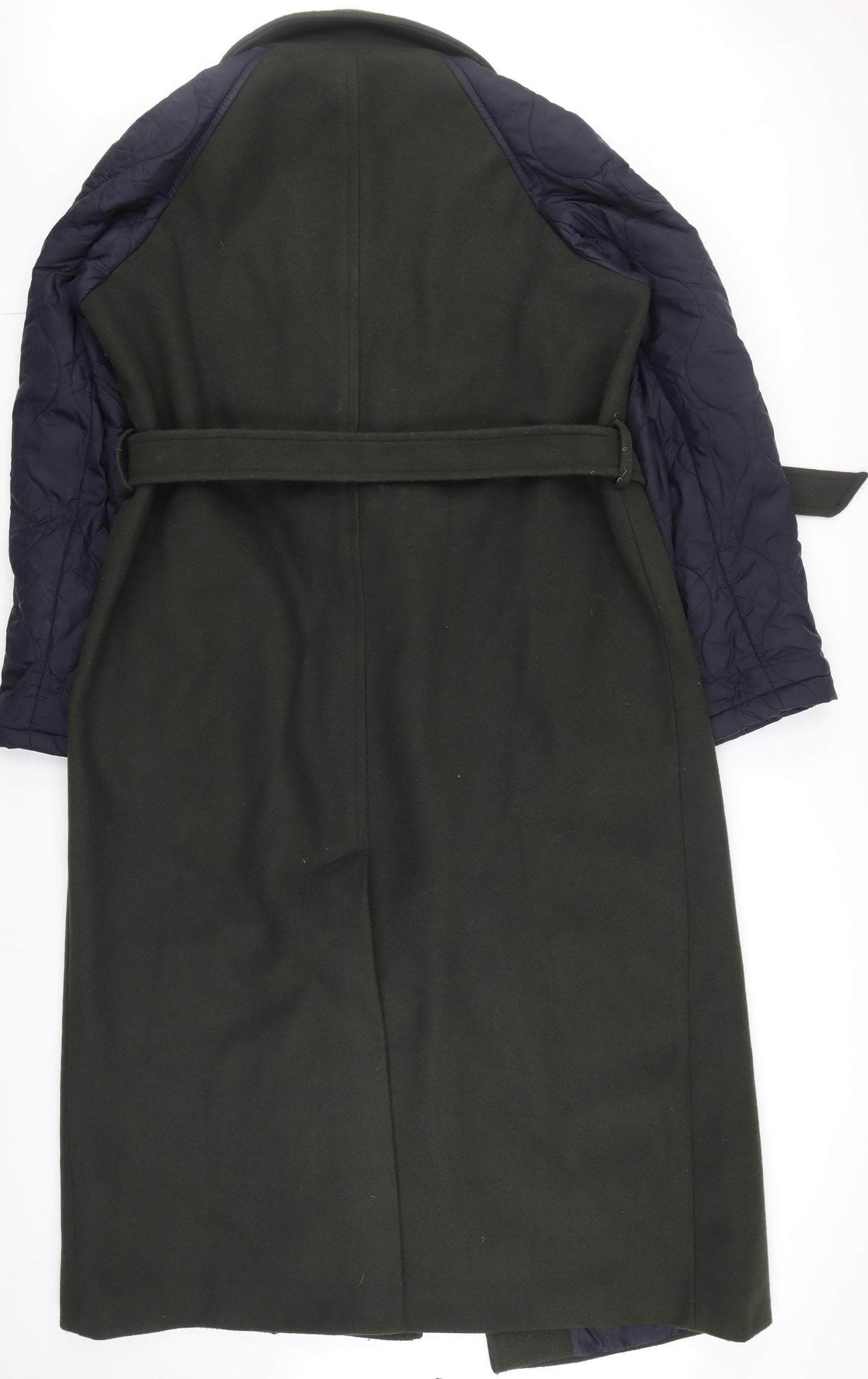 ASOS DESIGN Women's Green Long Belted Trench Coat Size 10 Tall