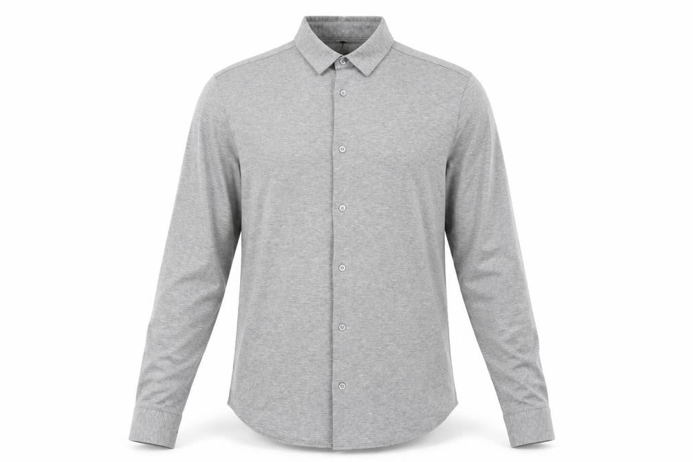 COS Men's Grey Button-Up Long Sleeve Cotton Shirt Size S