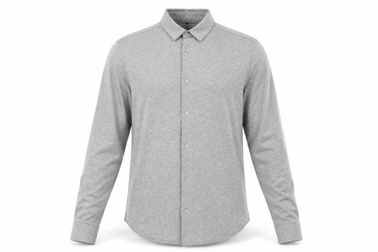COS Men's Grey Button-Up Long Sleeve Cotton Shirt Size S