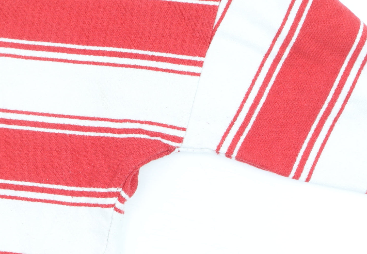 Crew Clothing Company Women’s Red White Striped Long Sleeve Cotton Top Size 12