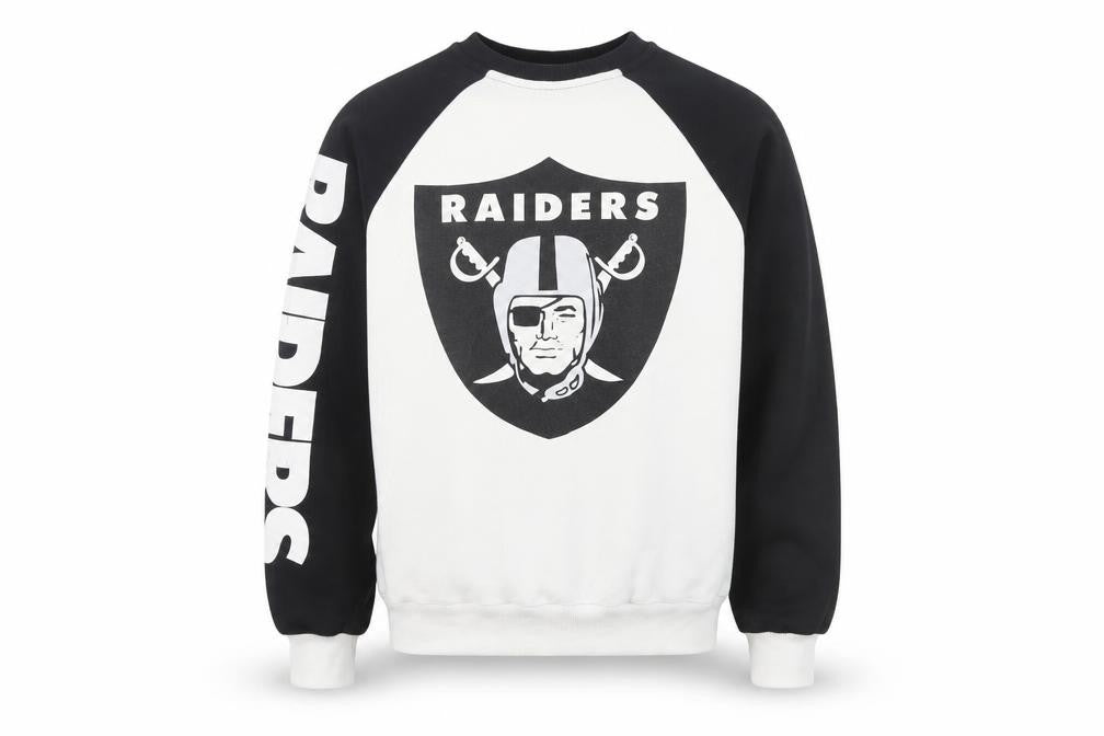 Primark NFL Raiders Men's Black White Small Pullover Sweatshirt