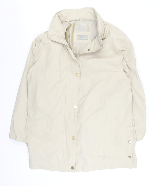 Basler Mens Beige Mid-Length Water Resistant Coat Size M