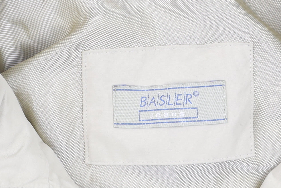 Basler Mens Beige Mid-Length Water Resistant Coat Size M