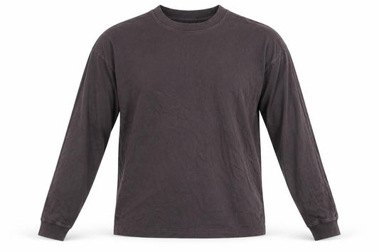 Hush Men’s Brown Long Sleeve Cotton Crew Neck Casual Top Size S