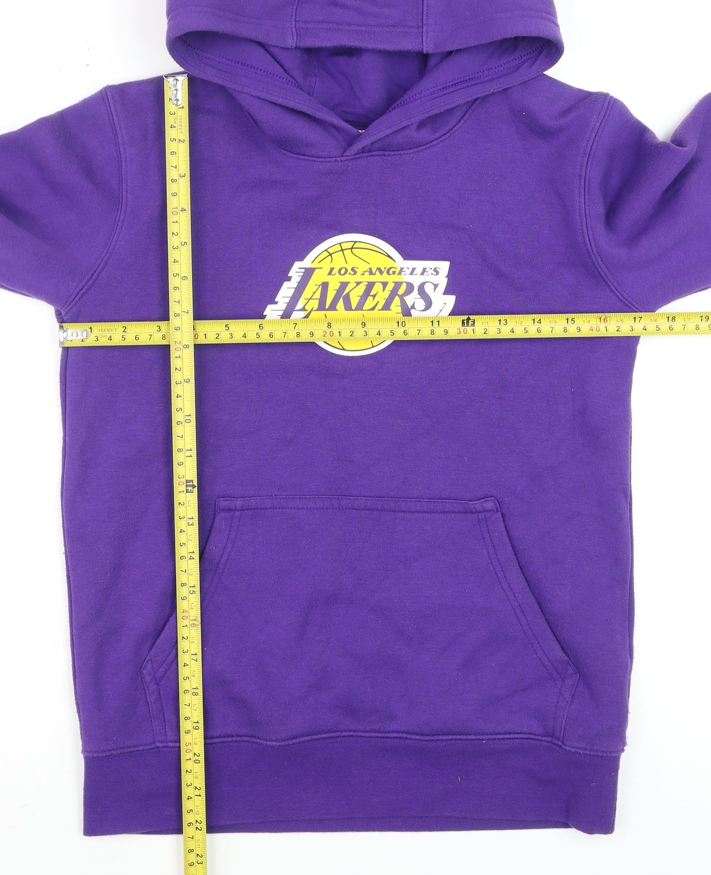 Nike Teens Purple Los Angeles Lakers Pullover Hoodie Size M