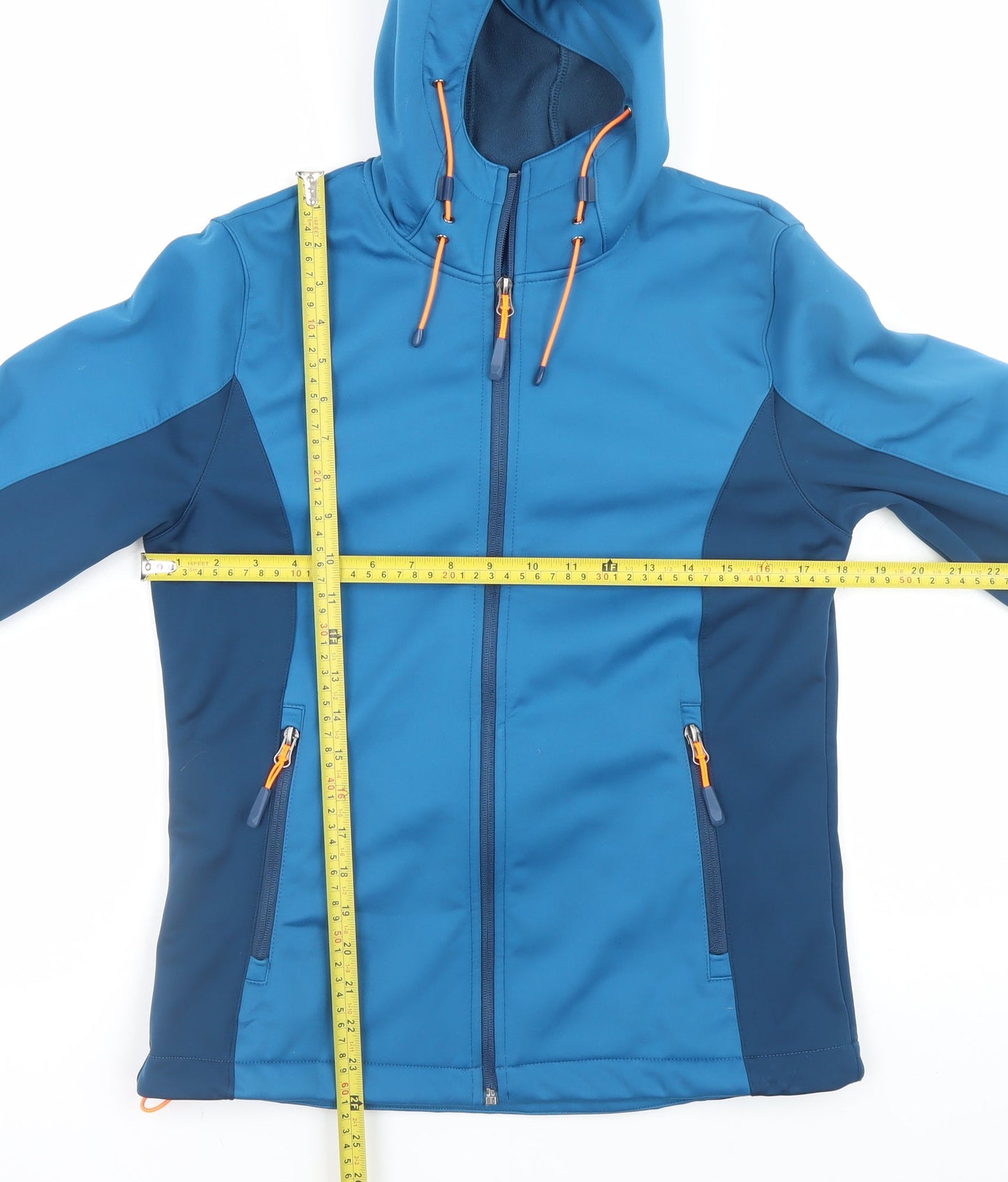 KOKUE Women Blue Softshell Hooded Jacket M Outdoor Windproof