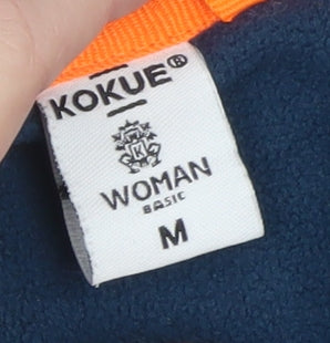 KOKUE Women Blue Softshell Hooded Jacket M Outdoor Windproof