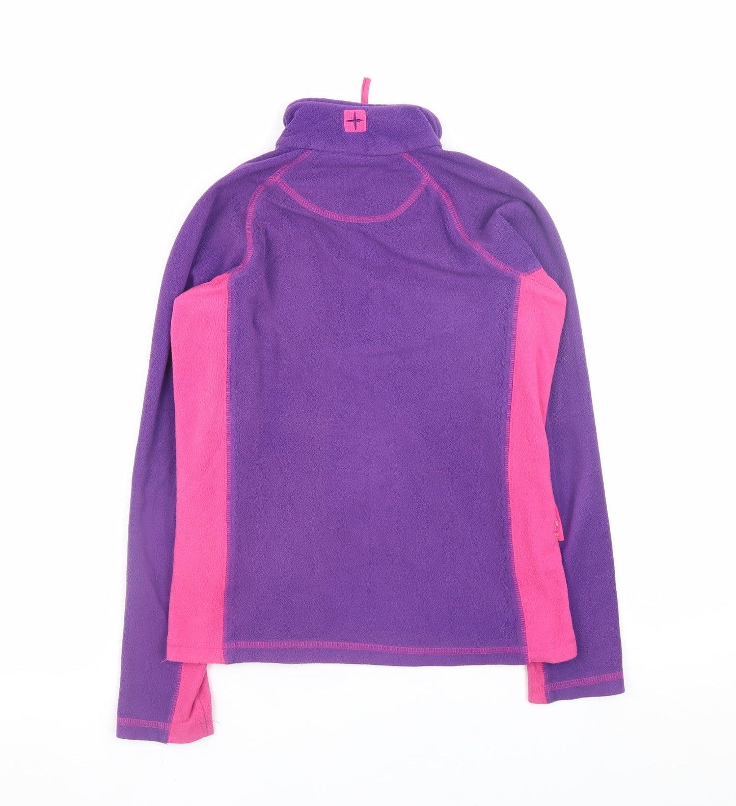 Mountain Warehouse Girls Purple Pink Fleece 1/2 Zip Pullover Sweatshirt 9-10 Years