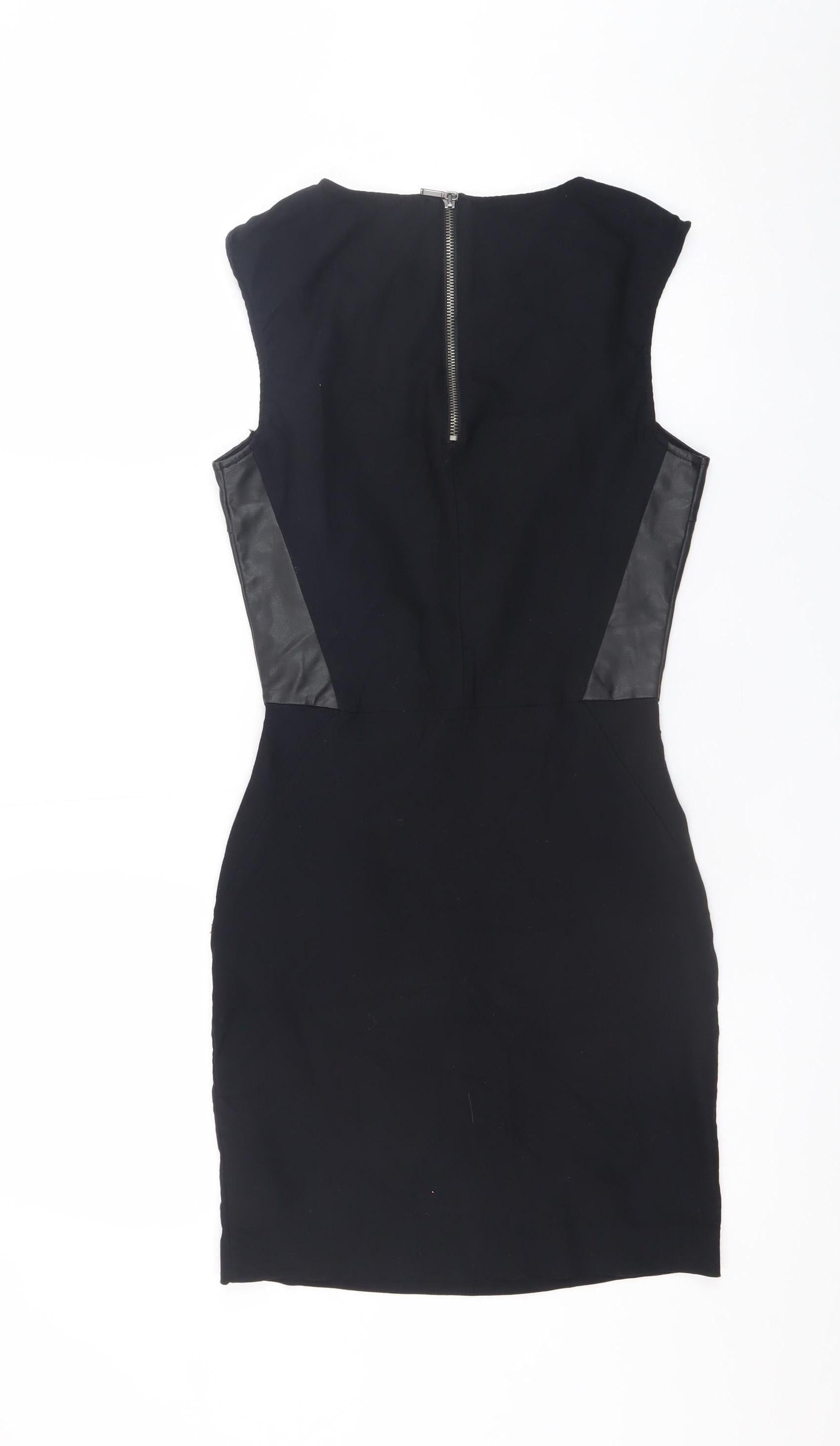 bershka black leather dress Bershka black leather dress, As new- never worn as