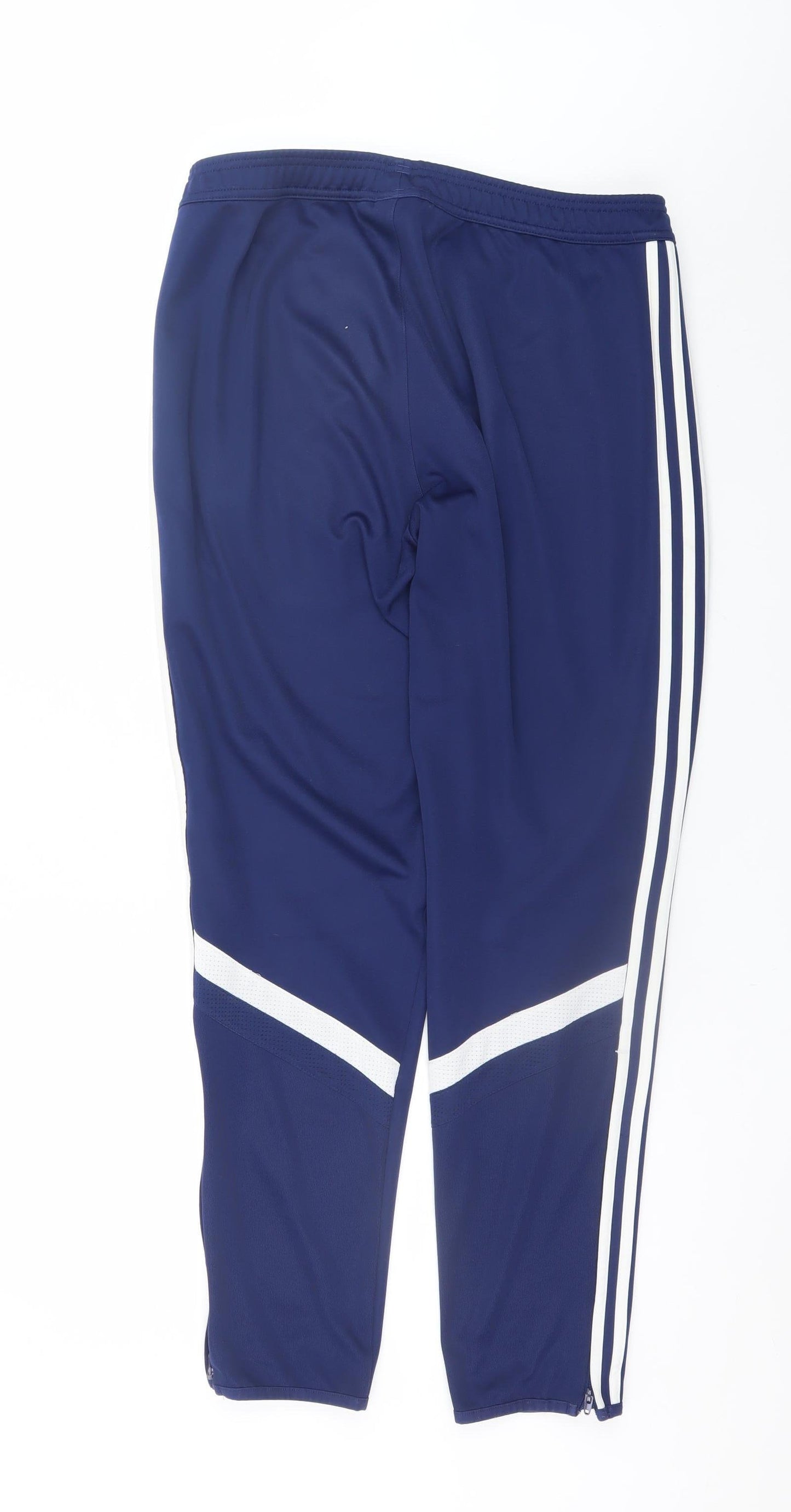 Adidas Men's Blue Tapered Jogger Trousers Size M