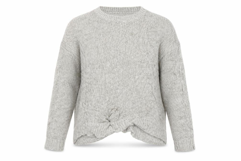 New Look Women's Grey Cable-Knit Pullover Jumper Size M