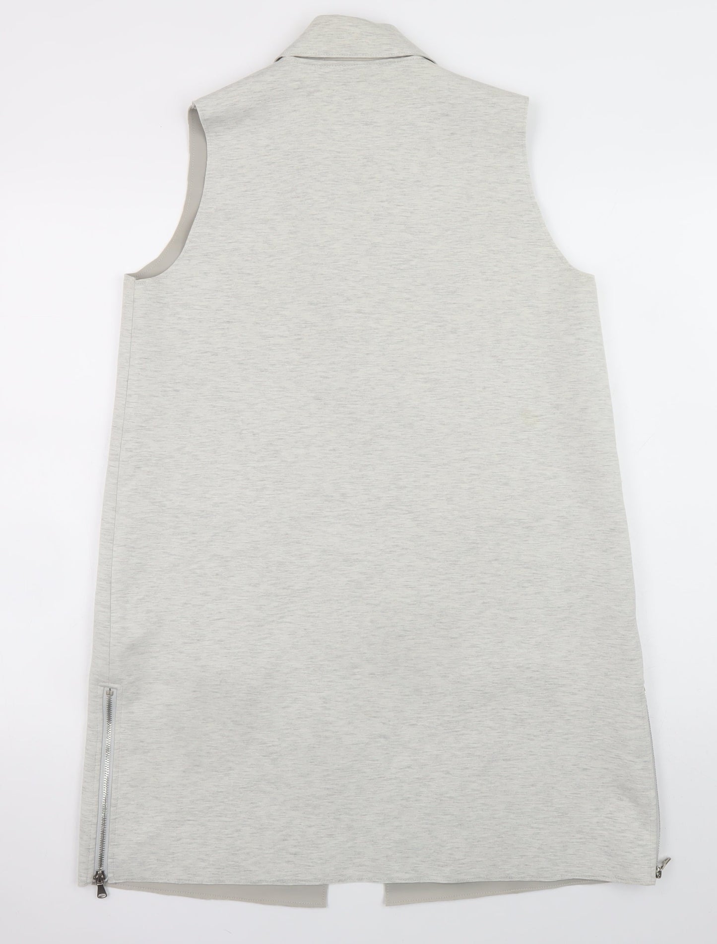 Savida Women's Grey Long Sleeveless Waistcoat Size 10