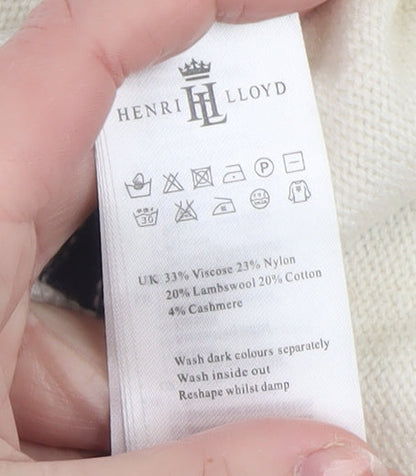 Additional view of Henri Lloyd Women's Ivory Striped Crew Neck Wool Blend Jumper M