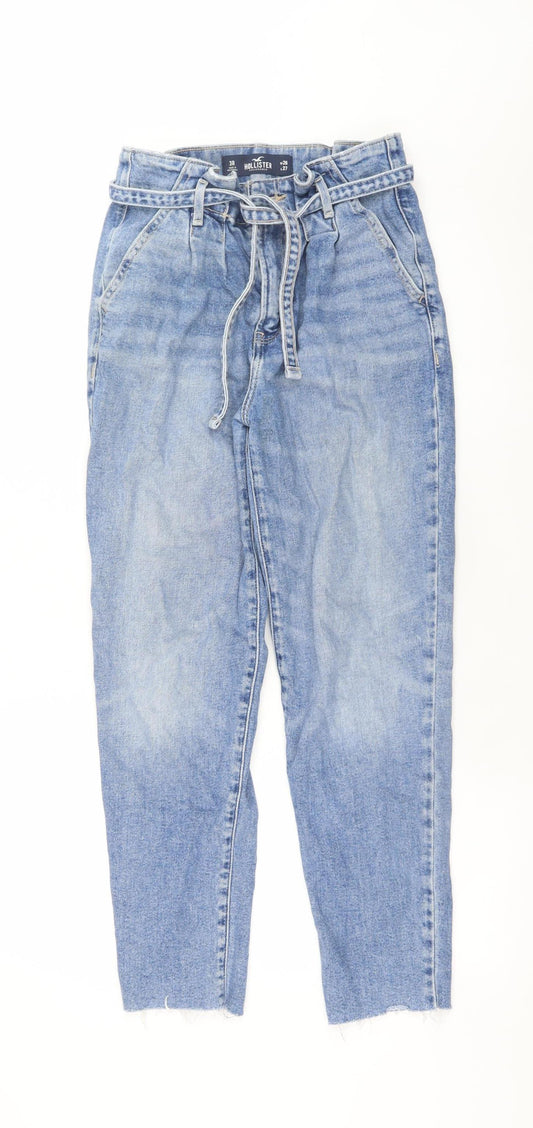 Hollister Women’s Blue Paperbag High Rise Jeans Size 8 W26 L27