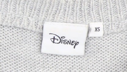 Preloved Disney Women’s Grey Bambi Christmas Pullover Jumper XS - Label