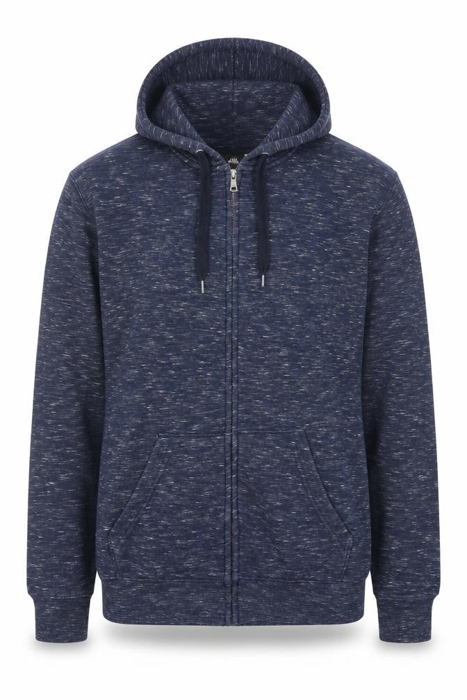 H&M Men's Blue Full Zip Hoodie Regular Fit Size M