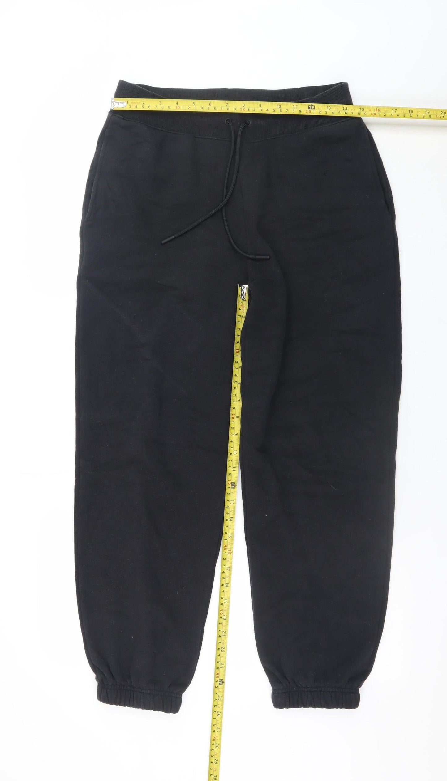 Marks and Spencer Mens Black Regular Fit Sweatpants Size 12
