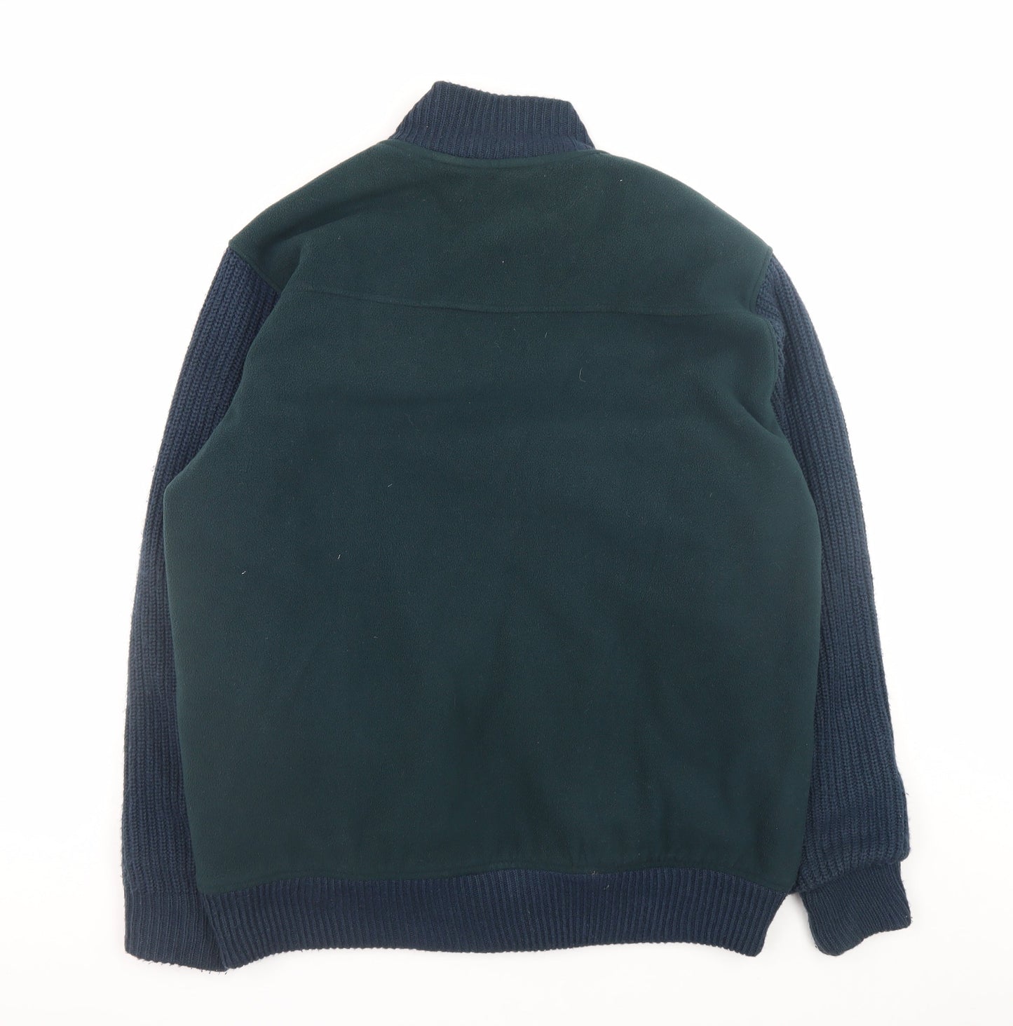 James Pringle Men's Green Full Zip Fleece Jacket Lined Size L