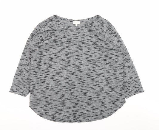 Apricot Women's Grey 3/4 Sleeve Pullover Knit Jumper M