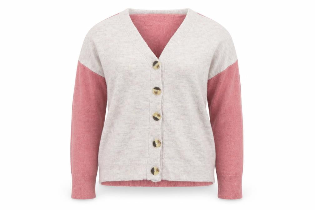 Autonomy Womens Multicoloured V-Neck Button Cardigan Size L