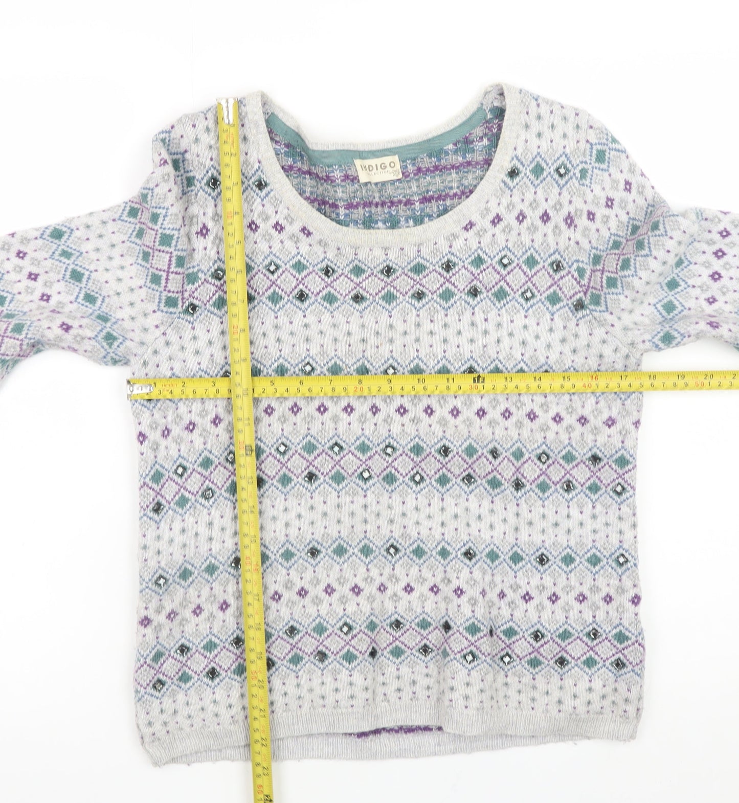 Marks and Spencer Women’s Multicoloured Fair Isle Knit Jumper Size 12