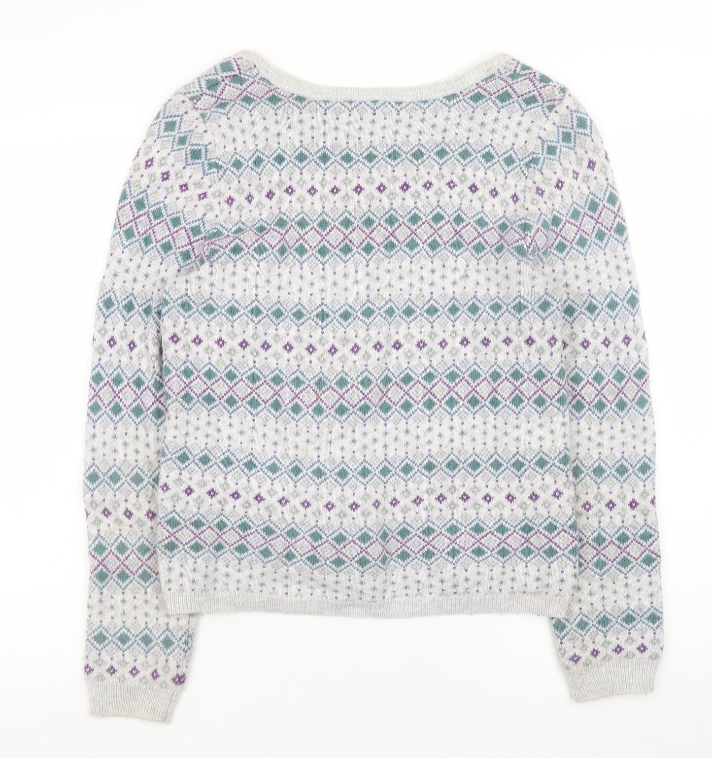 Marks and Spencer Women’s Multicoloured Fair Isle Knit Jumper Size 12