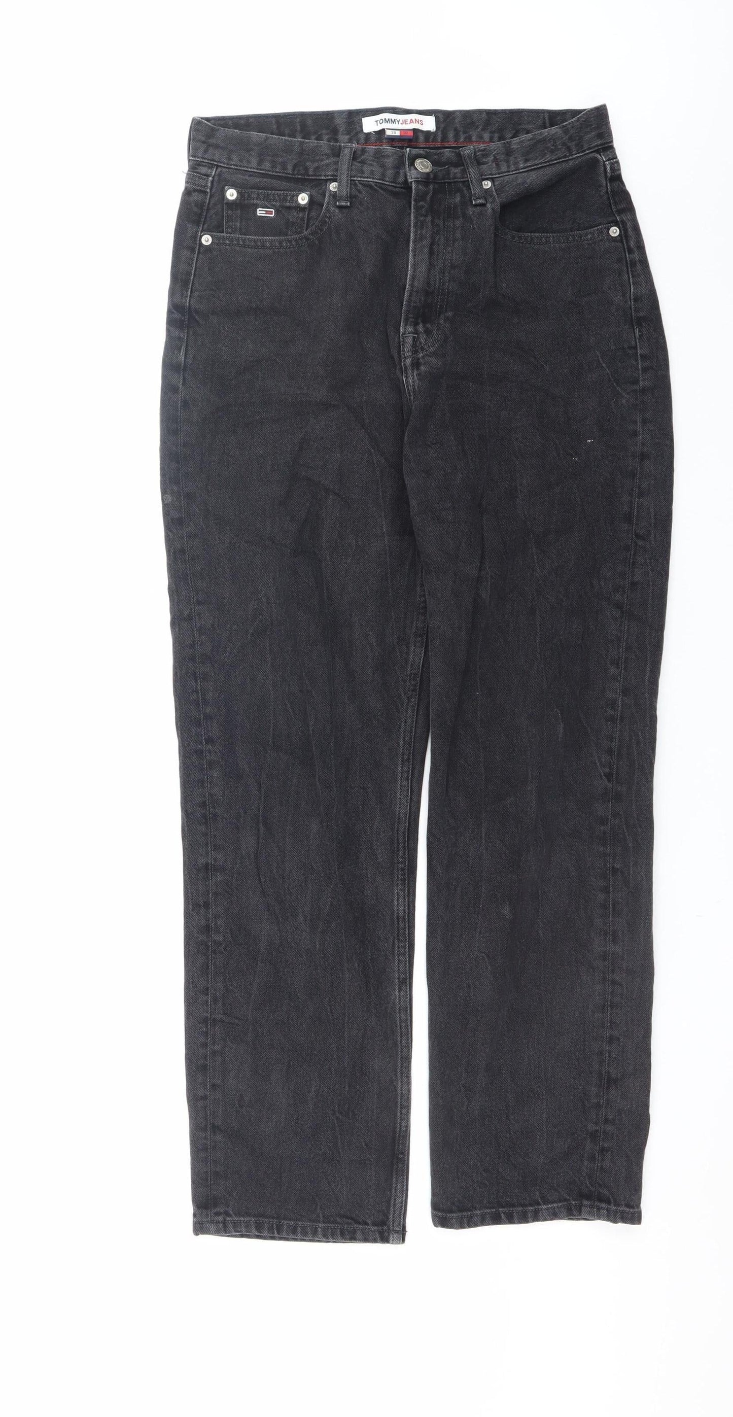 Tommy Jeans Men's Black 28x32 Straight Fit Denim Jeans