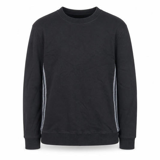 Mr P. Men's Black Cotton Crew Neck Sweatshirt Size M Classic Fit