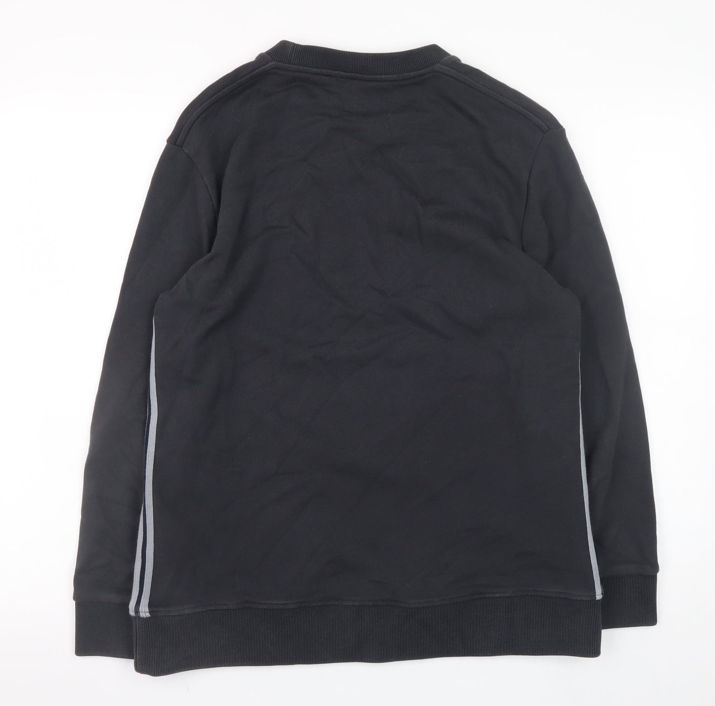 Mr P. Men's Black Cotton Crew Neck Sweatshirt Size M Classic Fit