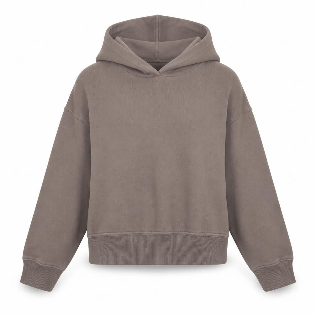Zara Women Brown Pullover Hoodie S Relaxed Fit Casual Sweatshirt