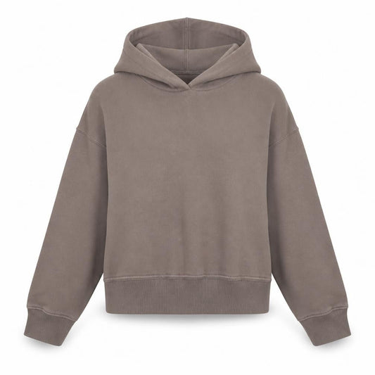 Zara Women Brown Pullover Hoodie S Relaxed Fit Casual Sweatshirt