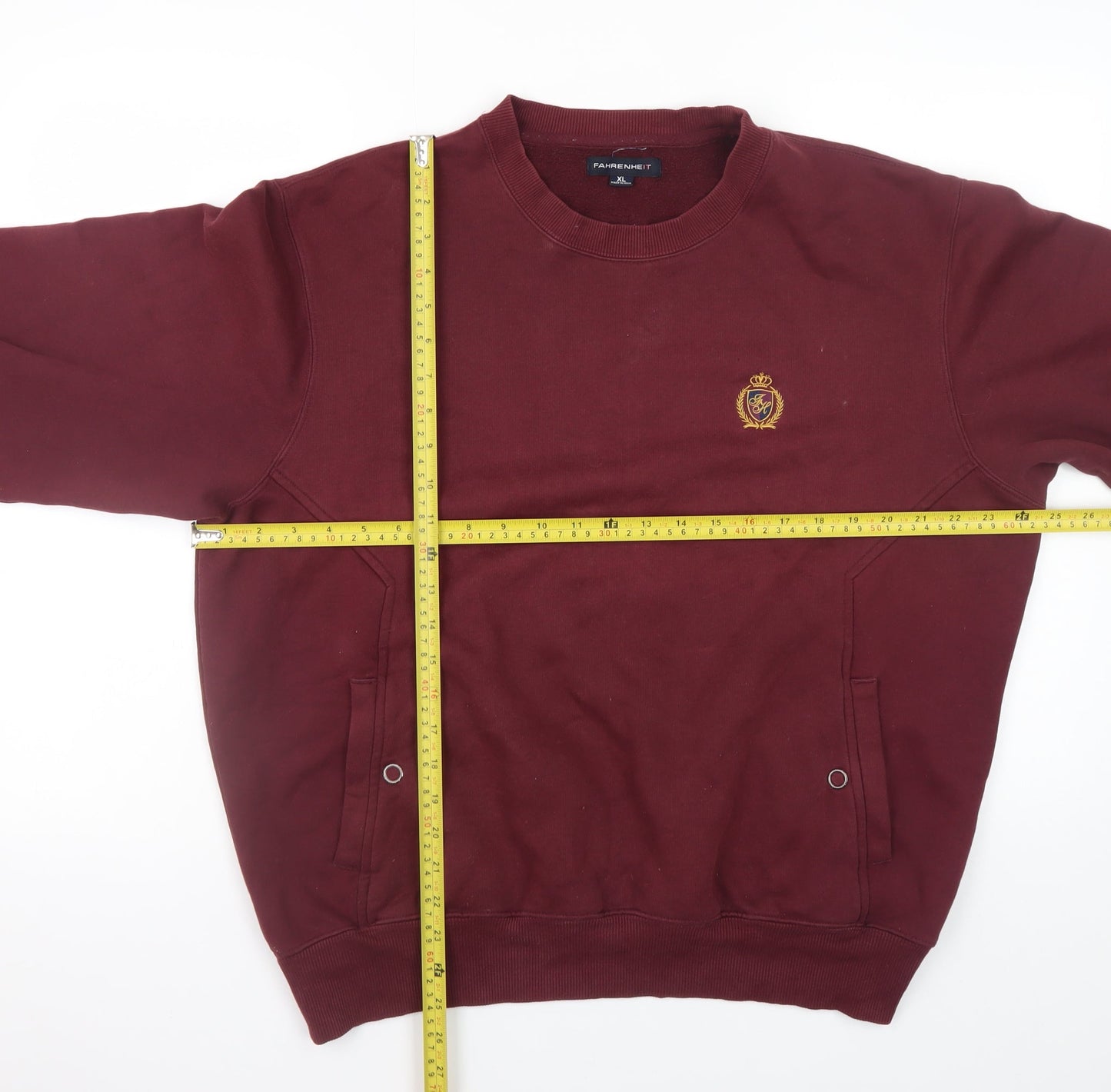 Fahrenheit Men's Red XL Pullover Crew Neck Sweatshirt