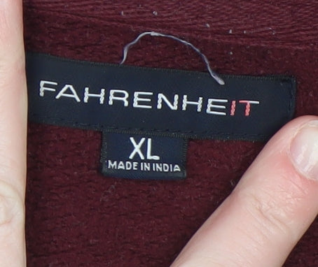 Fahrenheit Men's Red XL Pullover Crew Neck Sweatshirt