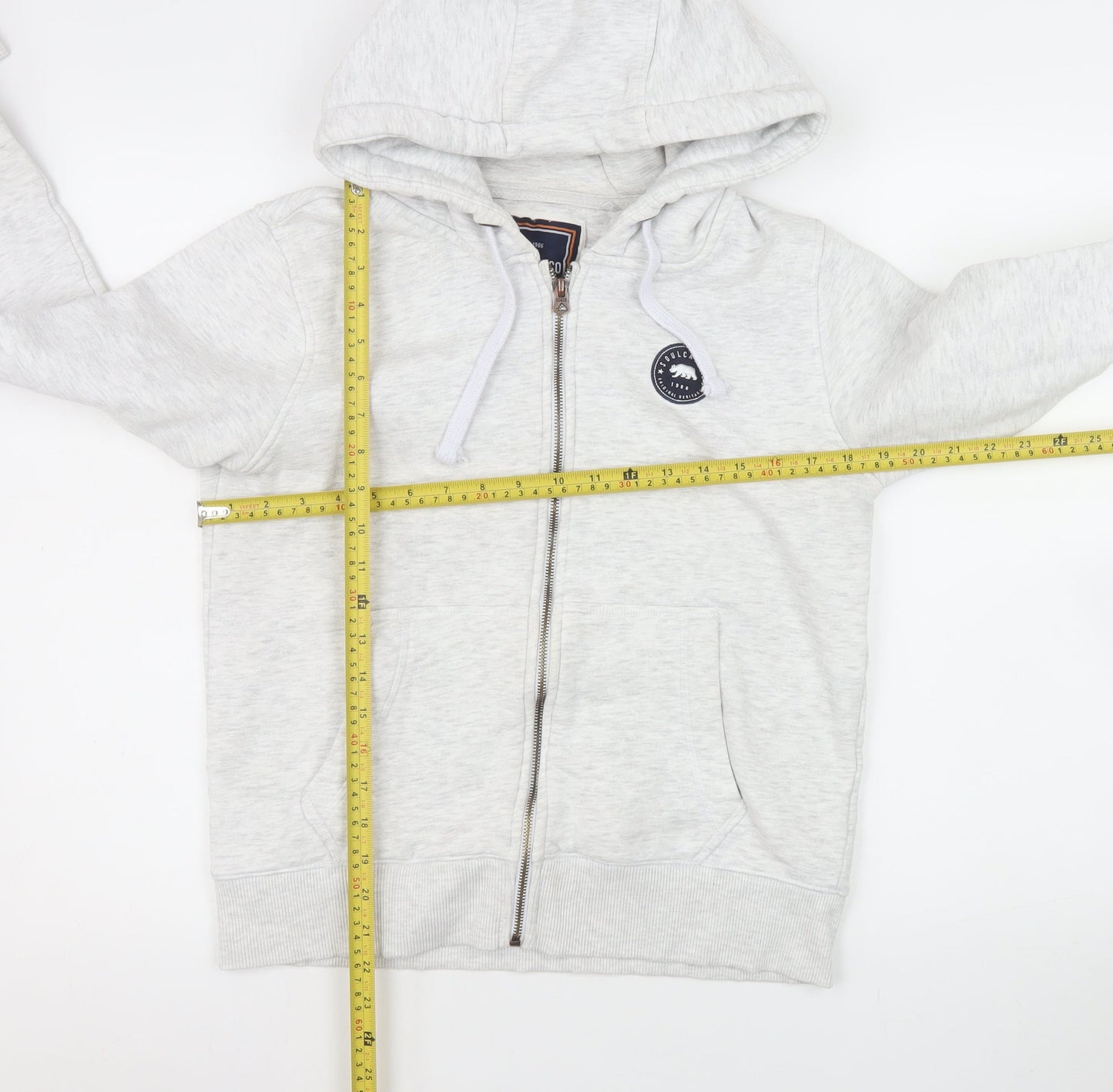 SoulCal & Co Women's Grey Zip Hoodie Jacket Size 12 Regular