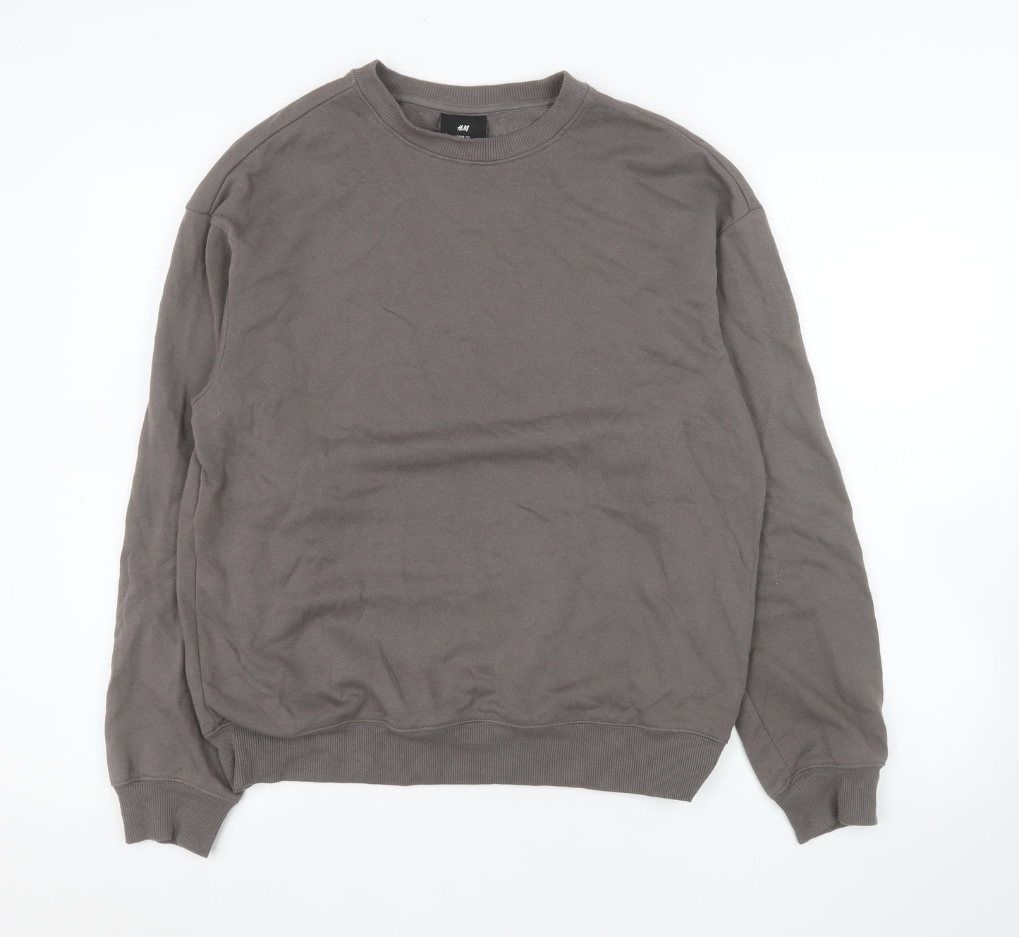 H&M Men’s Brown Loose Fit Crew Neck Sweatshirt Size S