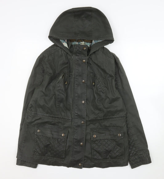 Marks and Spencer Women Forest Green Hooded Parka Jacket Size 16