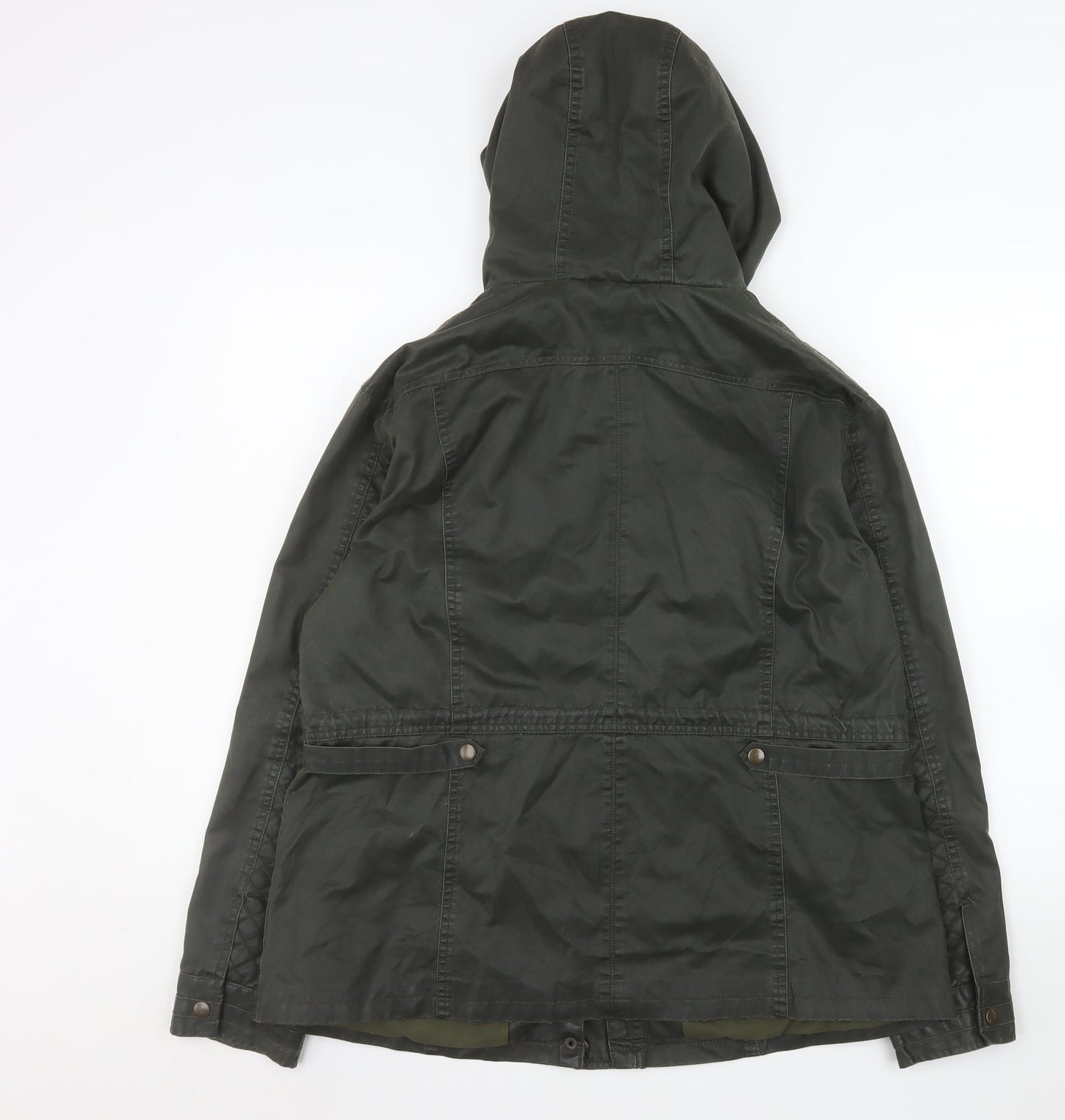 Marks and Spencer Women Forest Green Hooded Parka Jacket Size 16