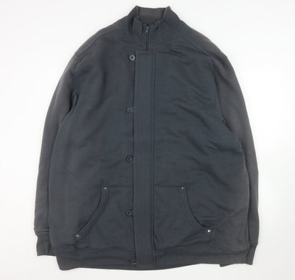Espionage Men’s Grey 2XL Basic Jacket Full Zip Cotton Blend