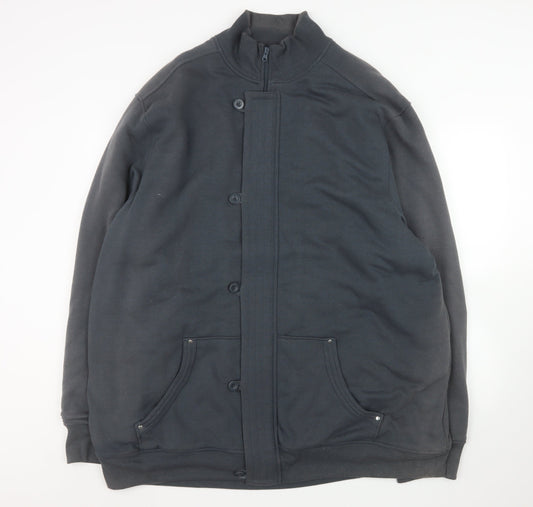 Espionage Men’s Grey 2XL Basic Jacket Full Zip Cotton Blend