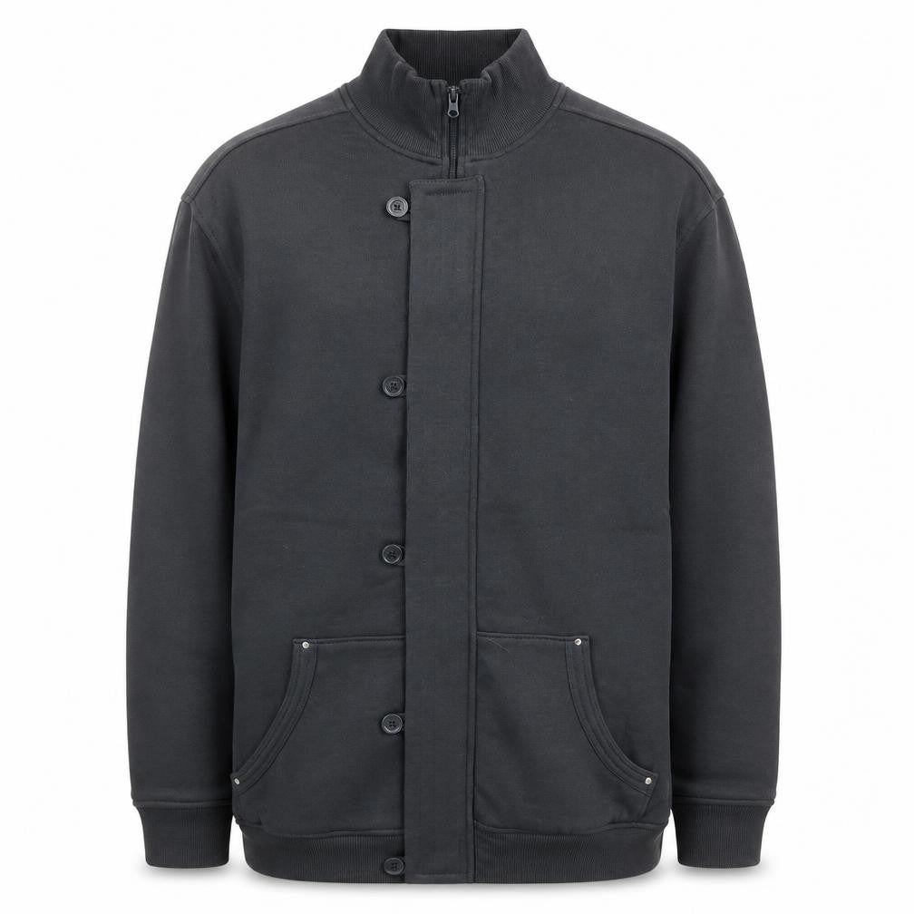 Espionage Men’s Grey 2XL Basic Jacket Full Zip Cotton Blend