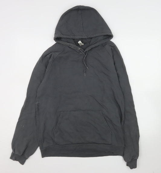 American Apparel Men’s Grey Graphic Pullover Hoodie Size M Regular Fit