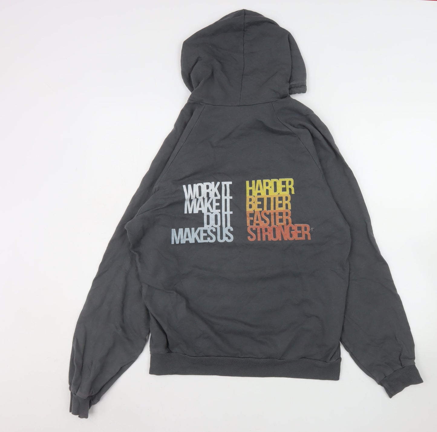 American Apparel Men’s Grey Graphic Pullover Hoodie Size M Regular Fit
