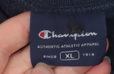 Champion Men’s Navy Blue XL Pullover Sweatshirt Crew Neck Fleece