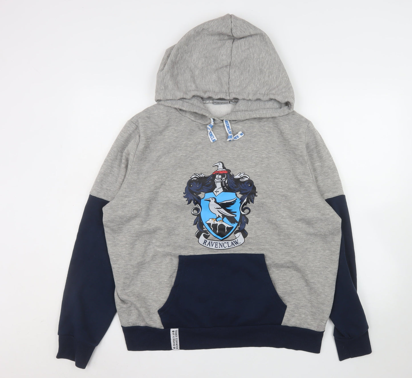 Primark Women’s Grey & Navy Ravenclaw Hoodie Size L 14-16 Pullover