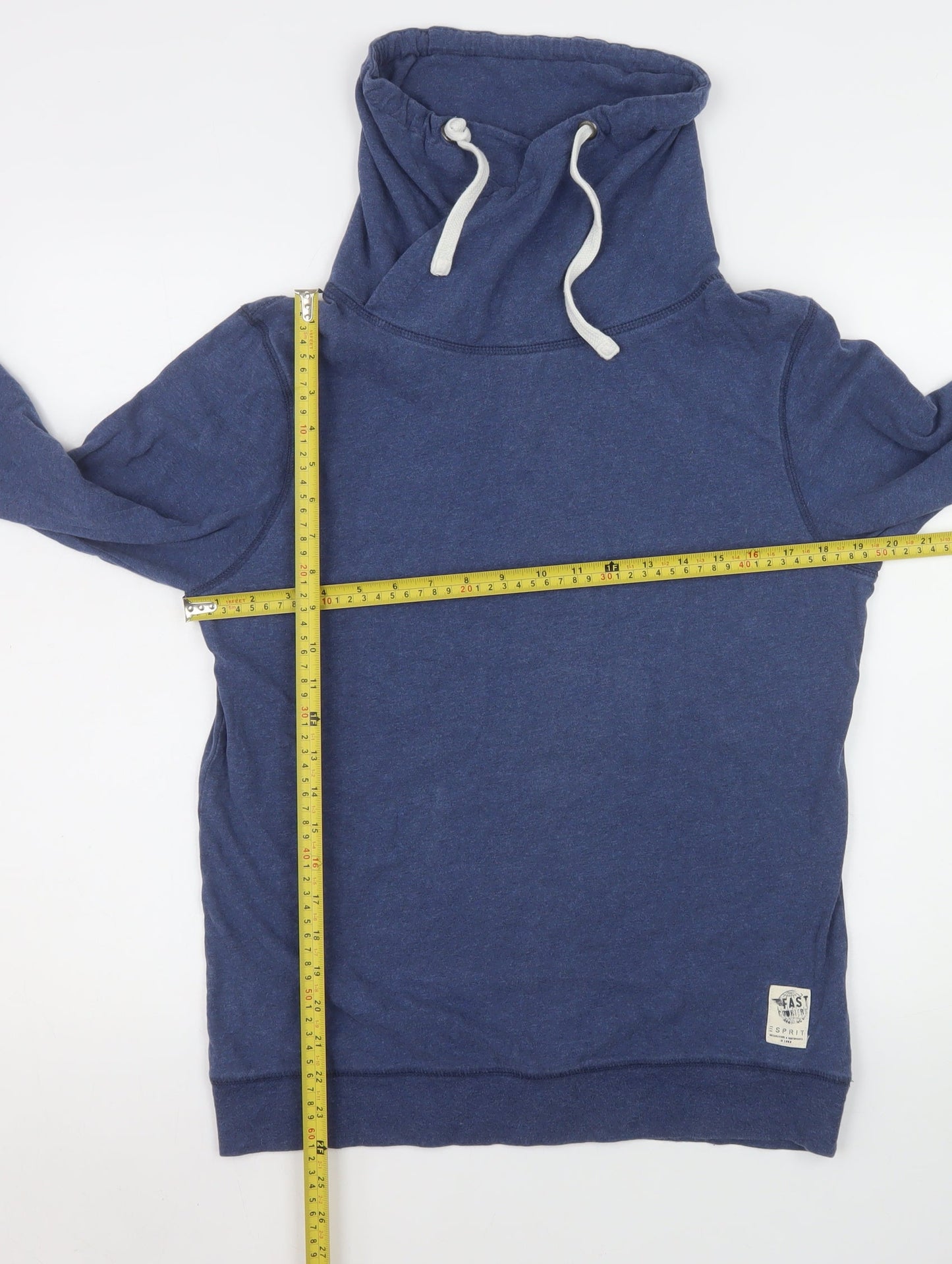 Esprit Men's Blue XL Pullover High Neck Hoodie