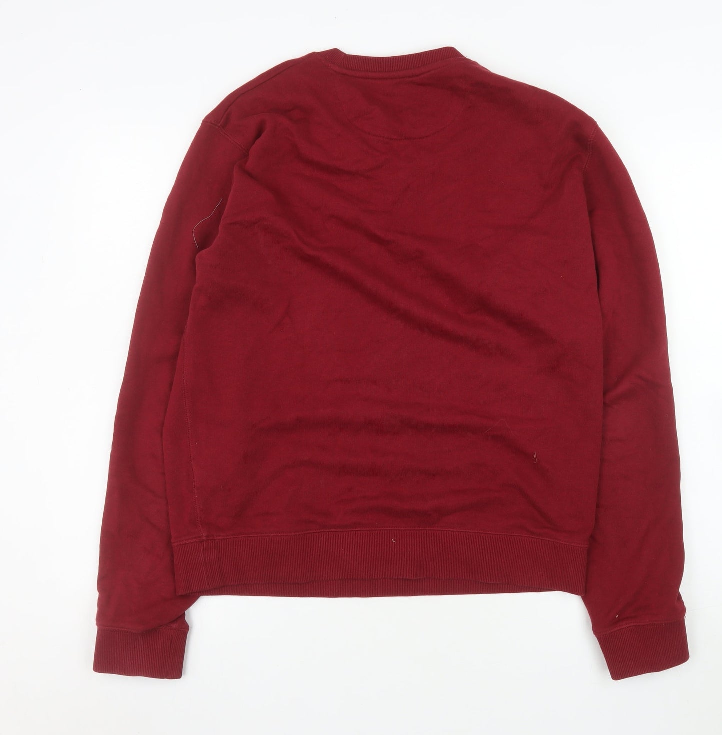 Farah Men's Red Crew Neck Pullover Sweatshirt Size M Cotton