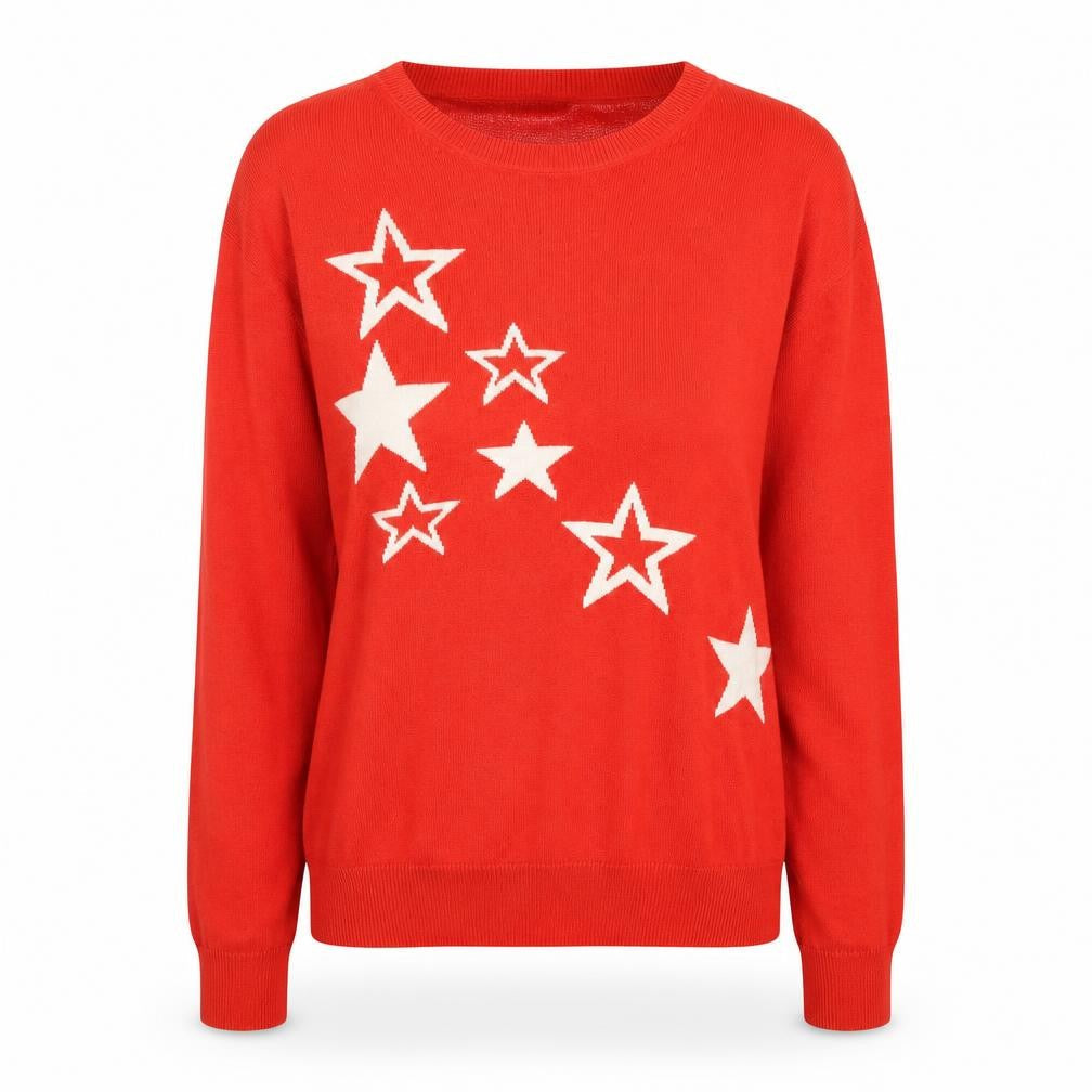 Marks & Spencer Women's Red Star Knit Jumper Size 12