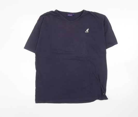 Kangol Men's Blue Short Sleeve Crew Neck T-Shirt Size L